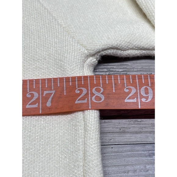 Zara Cropped Hoodie Off White Womens Size L Knit Pullover Sweatshirt NWT - Picture 5 of 6